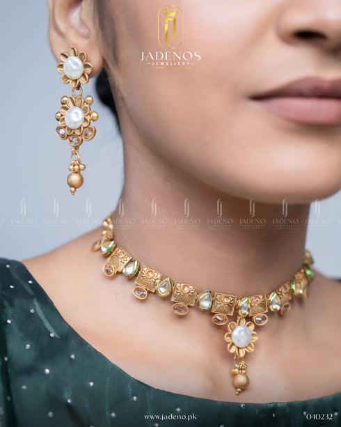 Pure Indian Gul-e-Noor Necklace Set